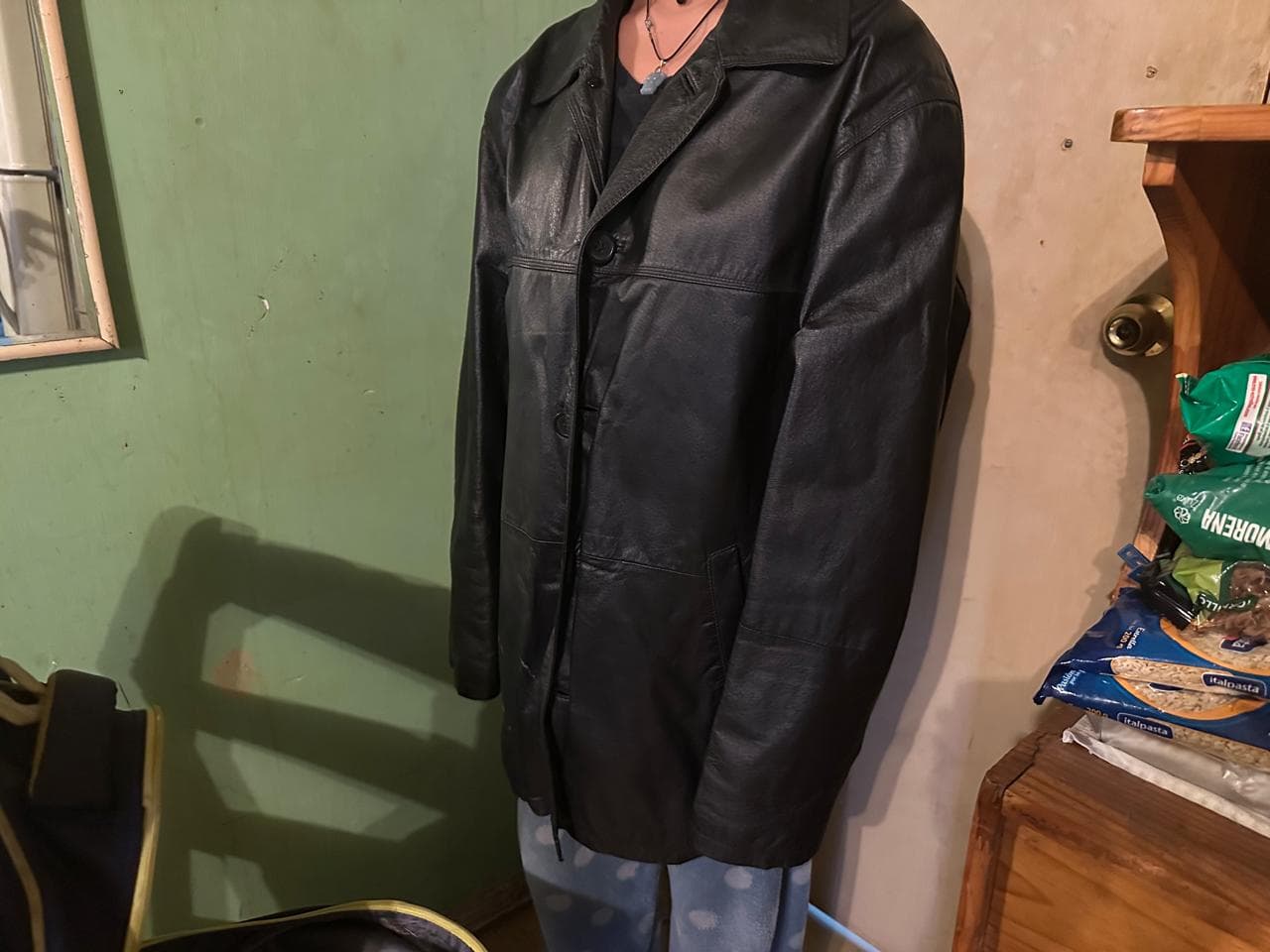 Chamarra de piel marca J:B: EBRARD SPORT